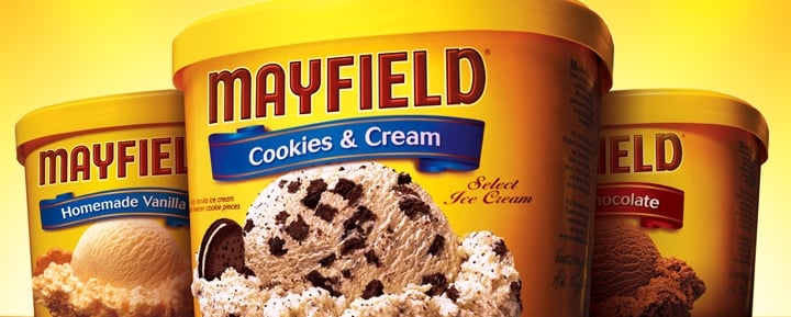1.5 qt or larger container of Mayfield Ice Cream for free (up to $5.99).