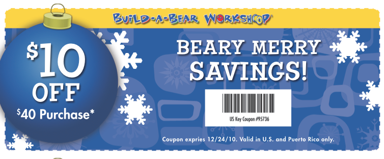 build a bear coupons  2010