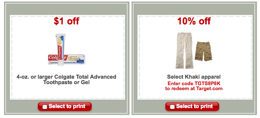 printable target coupons 2011. There are 3 new coupons