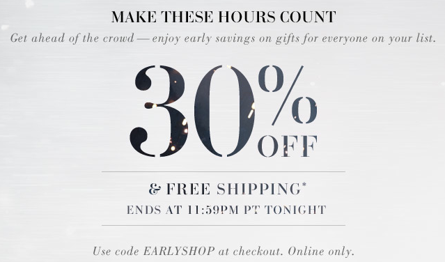 Coupon Code: 30% off + Free Shipping 