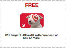 Target Coupon Free $10 Gift Card