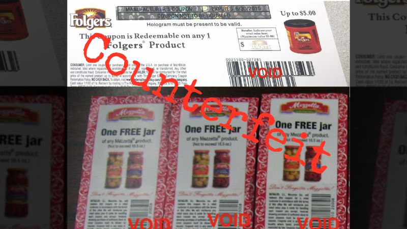 counterfeit coupons