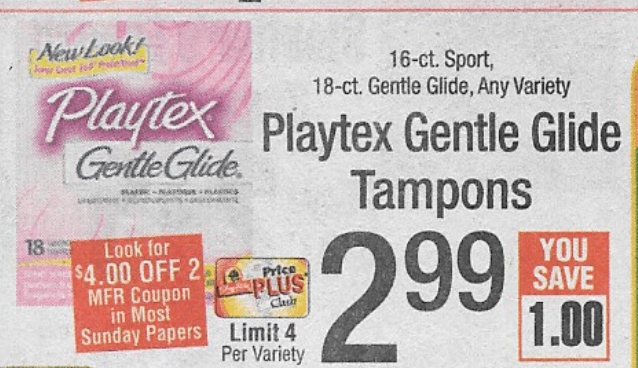 Better Than FREE Playtex Gentle Glide Tampons At ShopRite MobiSave 