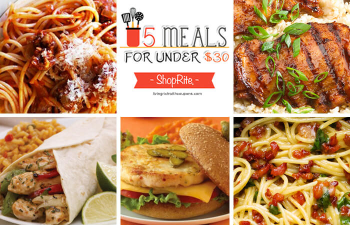 5 Meals for Under $30 at ShopRite