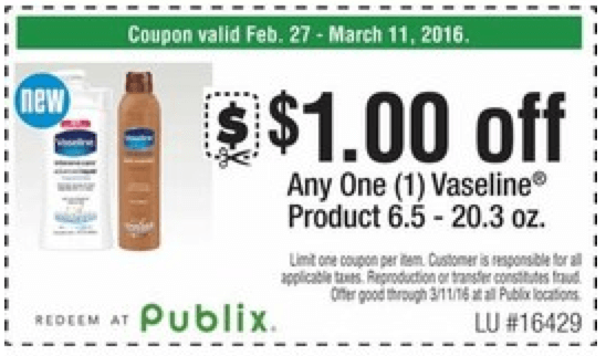 Vaseline Lotion Coupons