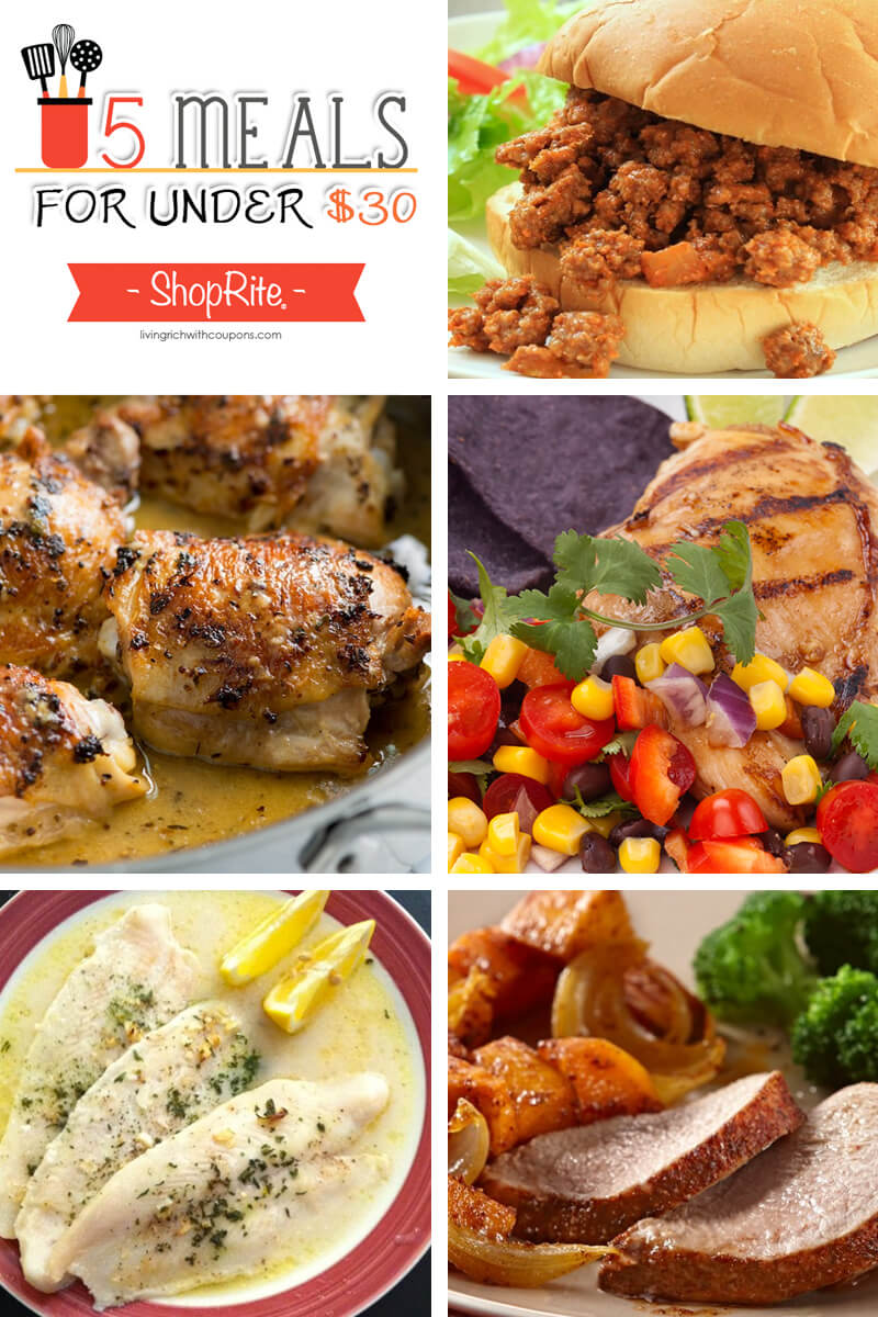 Free Weekly Meal Planning at ShopRite