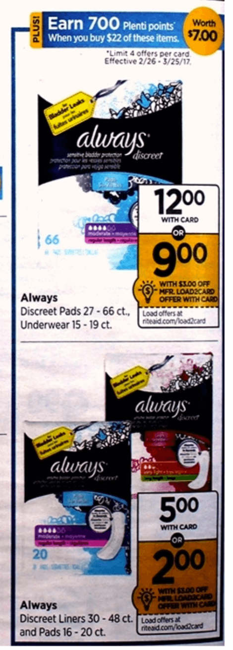 Always Discreet Liners &amp; Pads as Low as $0.60 at Rite Aid! {2/26 ...