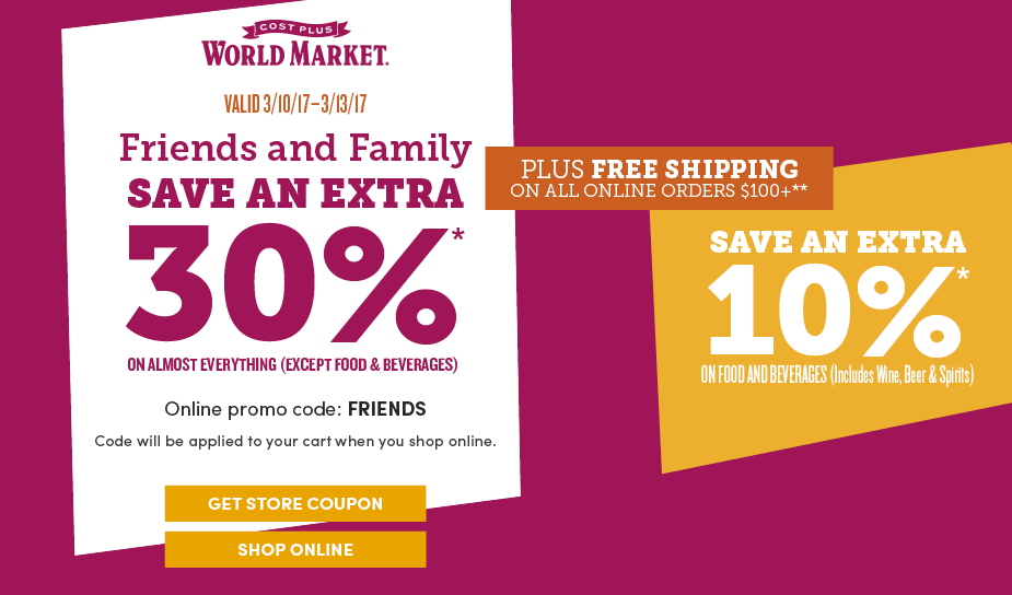 Featured image of post World Market Coupon Earn 10 off when you sign up for the world market newsletter