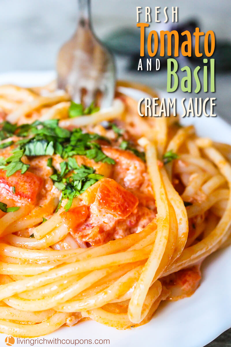 Fresh Tomato and Basil Cream Sauce recipe