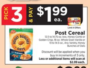 Post Cereal Coupons January 2019