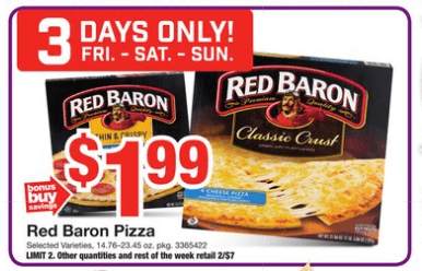 Red Baron Pizzas $1.99 for 3 Days Only Giant! {No Coupons Needed} | Living Rich With