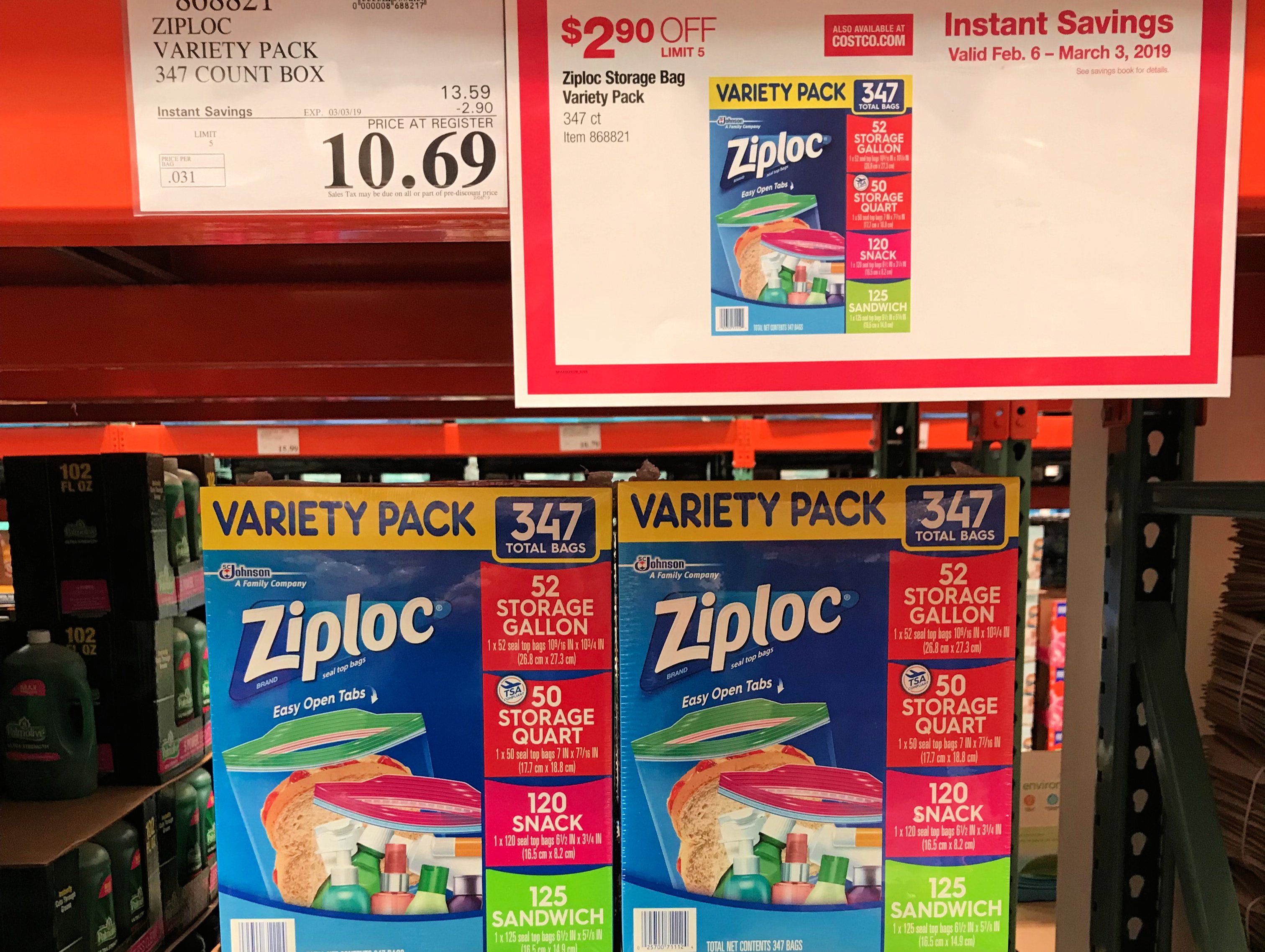 Costco: Hot Deal on Ziploc Storage Bags Variety Pack – $0.03 per Bag!