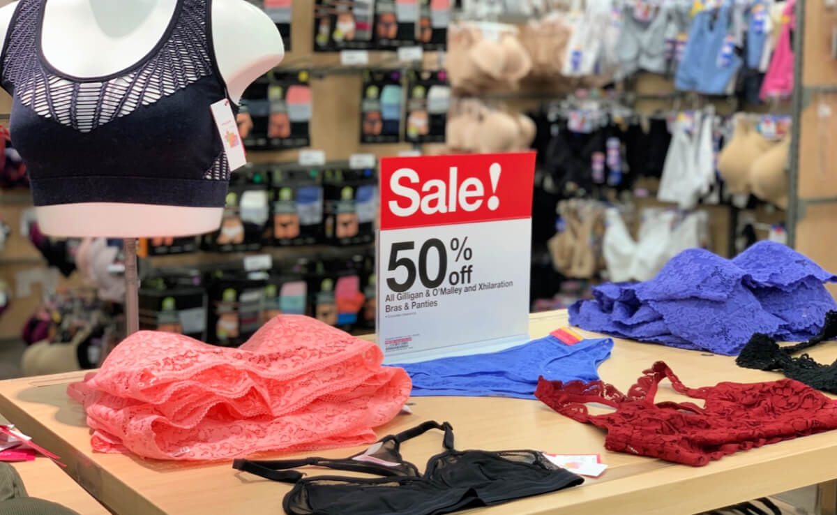 50% off Gilligan & O'Malley and Xhilaration Bras and Panties