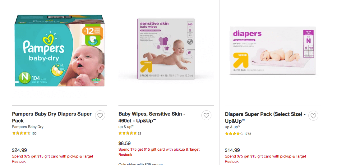 target baby gift card deal