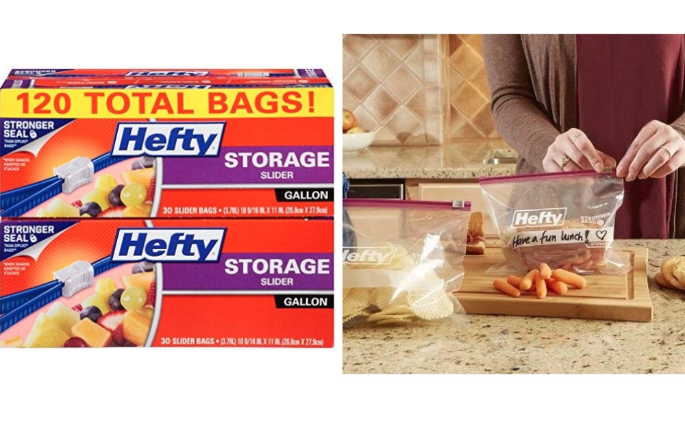 Stock Up Price! Hefty Slider Storage Bags – Gallon Size, 4 Boxes