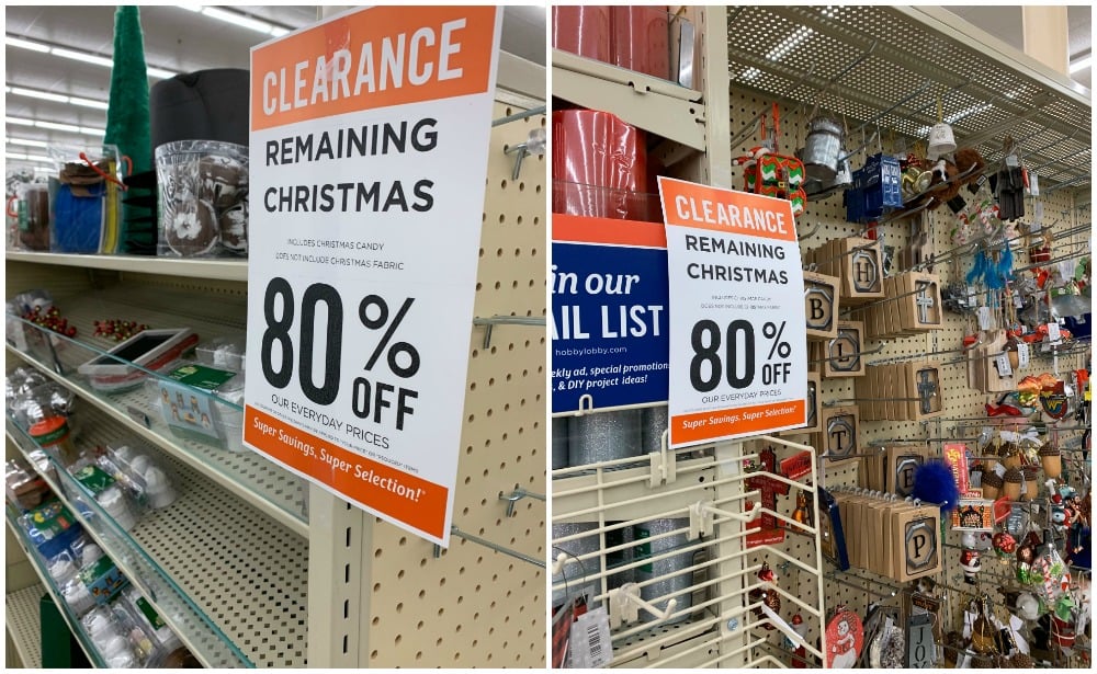 Now 80 off Christmas Clearance at Hobby Lobby! Living Rich With Coupons®