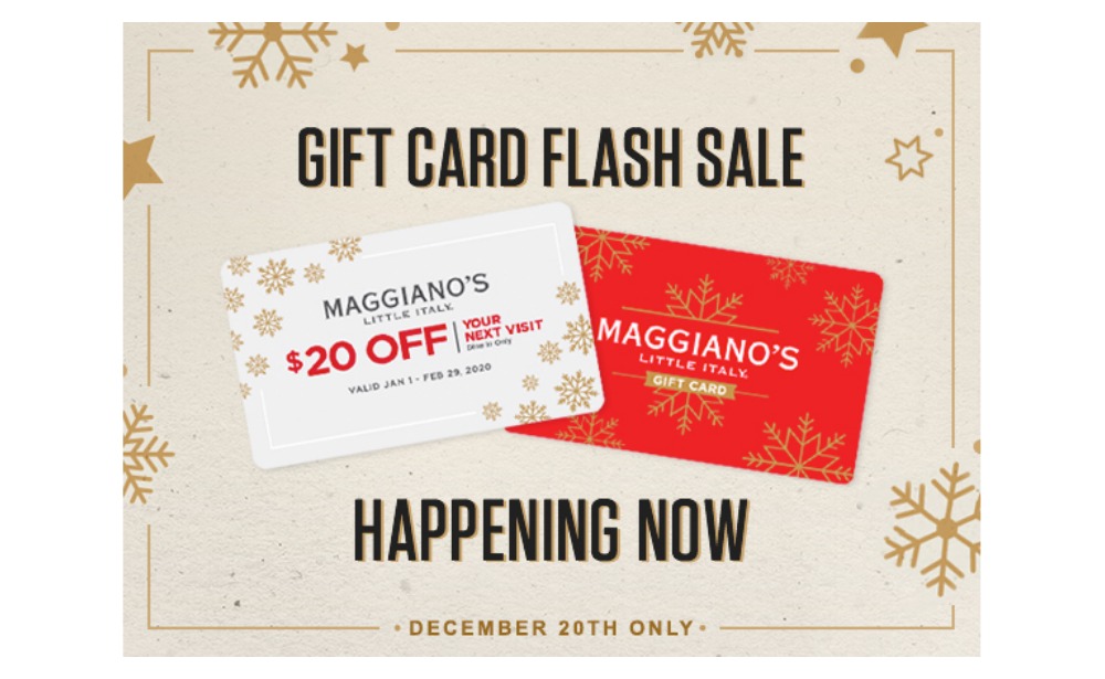 Maggianos Gift Card Promo Code 15 Off Gift Cards At