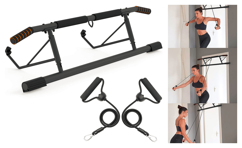 Redge Fit Pull Up Bar for Doorway Heavy Duty Extendable Chin Up Bar I Home Gym Fitness I No Installation Necessary