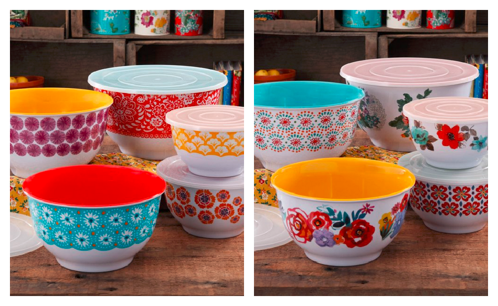 The Pioneer Woman Country Garden Melamine Mixing Bowl Set, 10-Piece Set  just $19.96 (reg. $49.99) at Walmart!