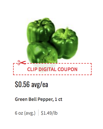 Green Bell Pepper, 1 ct, 6 oz
