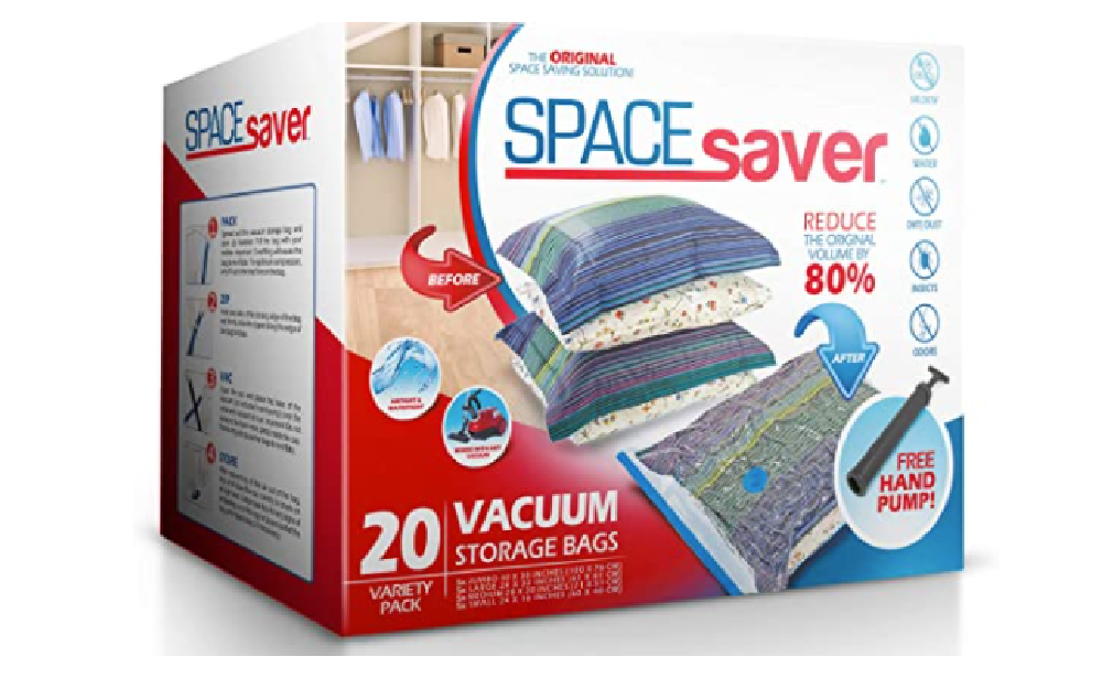 60% Off Spacesaver Premium Vacuum Storage Bags (Variety 20 Pack