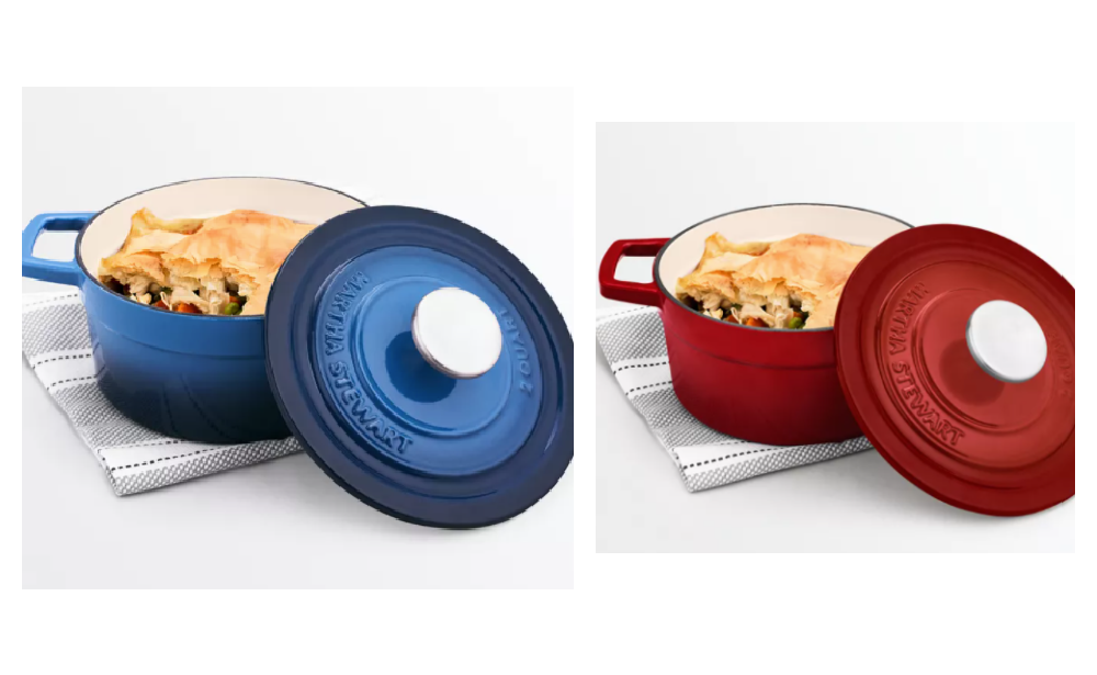 Martha Stewart Collection CLOSEOUT! Enameled Cast Iron 2-Qt. Round