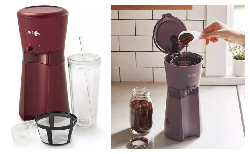 Mr. Coffee Iced Coffee Maker With Reusable Tumbler And Coffee Filter -  Burgundy : Target