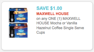 Maxwell House K-Cups Coupon - $1.00 off Maxwell House Coupons -Living ...