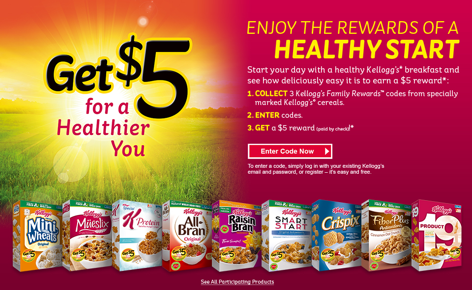 Earn Up To 15 When You Buy Specially Marked Kellogg s Cereals 