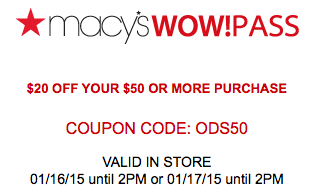 Macys Coupon - $20 off $50 Sale & Clearance -Living Rich With Coupons®