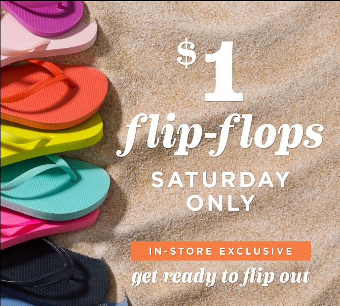 old navy $1 flip flop sale
