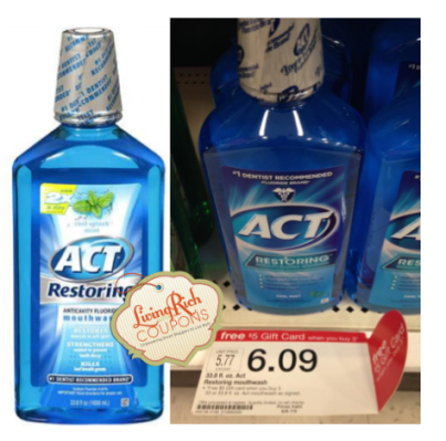 ACT Restoring Mouthwash Target Deal - $0.42 each - 