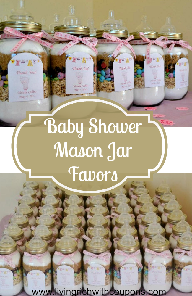 baby shower mason jars