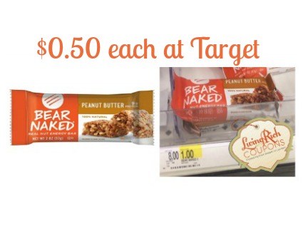 B1G1 Bear Naked Bars Coupon Means $.24 Each At Target!