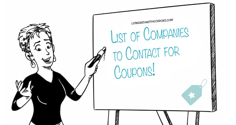 companies to contact for coupons