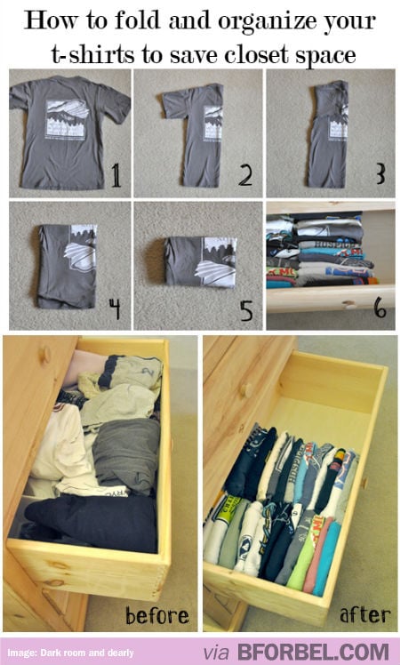 how to fold a tshirt
