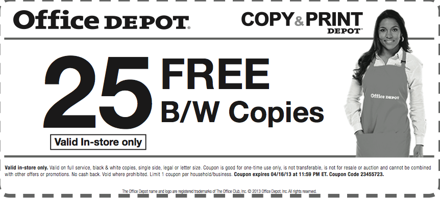 Office Depot Coupons: 25 Free Copies & more! | Living Rich With Coupons®