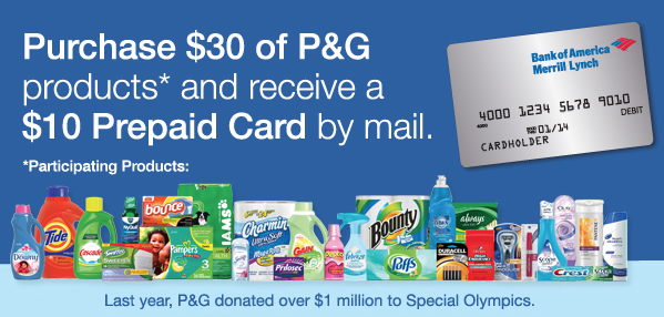 New P G Rebate Buy 30 Get 10 Prepaid Card Living Rich With Coupons 