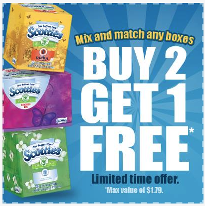 New Buy 2 Get 1 Free Scotties Tissues Coupon! {Limited to 50,000 ...