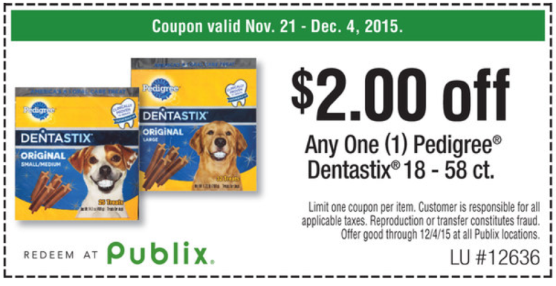 FREE Pedigree Dentastix Dog Snacks at Publix! | Living Rich With Coupons®