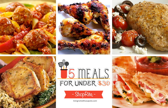 5 Meals for Under $30 at ShopRite – Week ending 11/14/15 | Living Rich ...