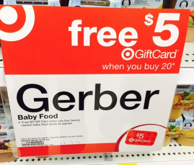 Gerber Gift Card Deal at Target: $0.77 Gerber 1st Foods & $0.92 Gerber