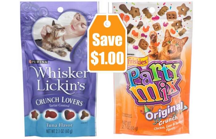 New 1 2 Friskies or Whisker  Lickin s Cat  Treats Coupon  