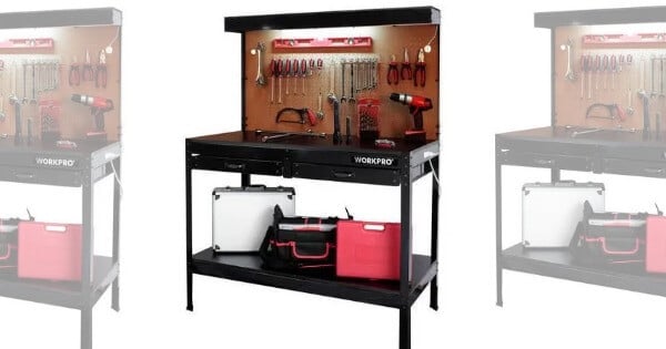 Work Pro Red Workbench WORKPRO Multi Purpose Workbench with Work Light $69 + Free Shipping ...