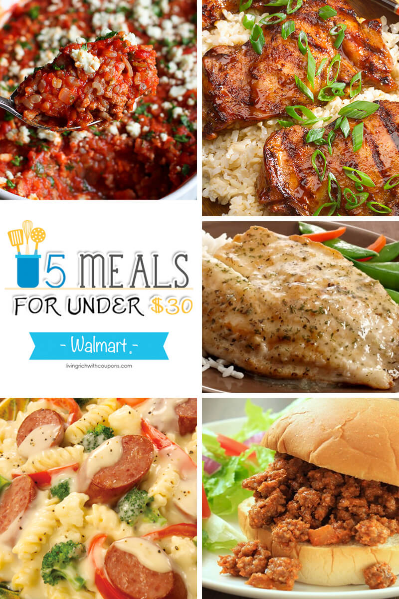 5 Meals for Under $30 at Walmart – Week ending 9/24/16 | Living Rich ...
