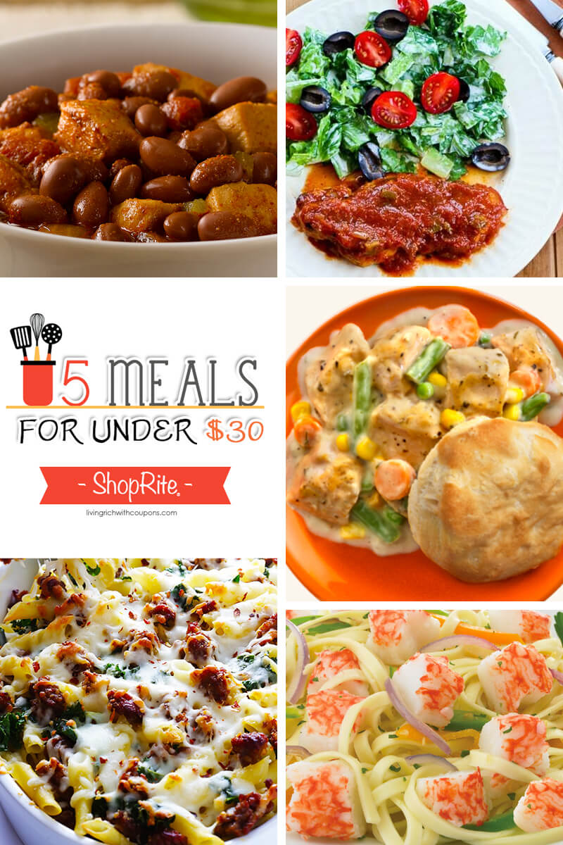5 Meals for Under $30 at ShopRite – Week ending 10/22/16 | Living Rich ...