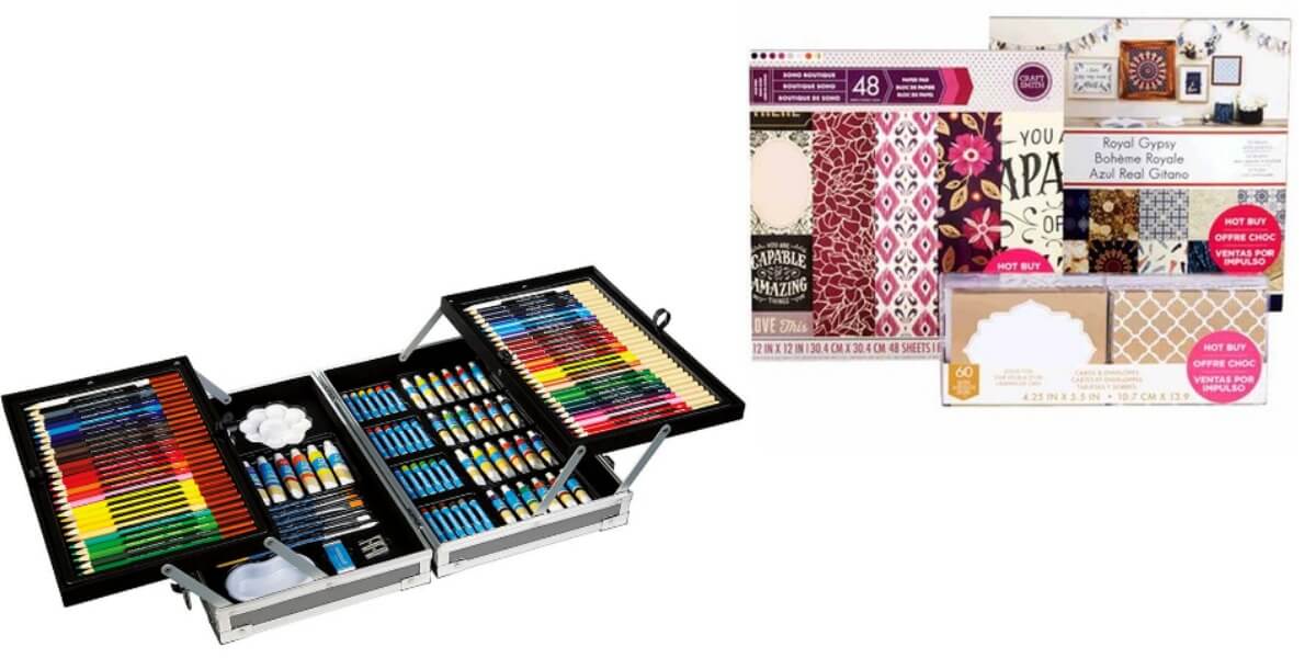 Michaels 126pc Art Set 19.99, Scrapbook Pads 5 and More! Living