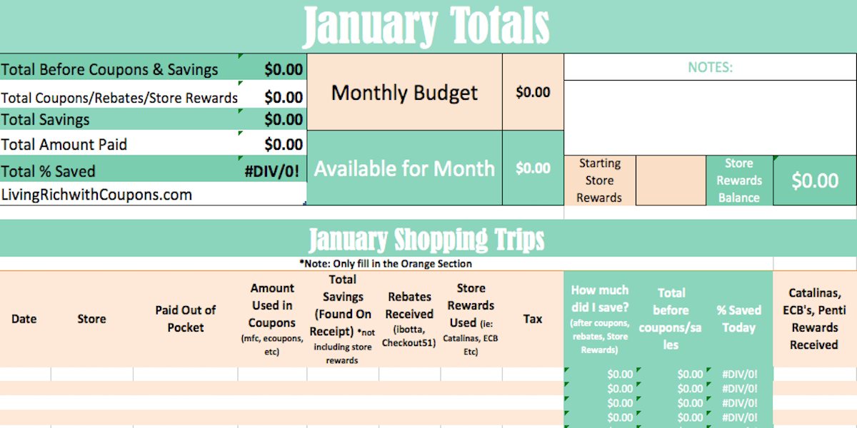 Free Grocery Savings Calculator from LRWC Living Rich With Coupons®