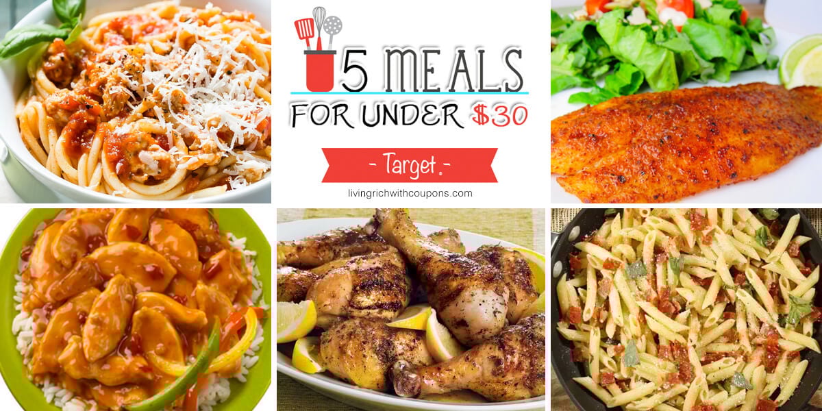 5 Meals for Under 30 at Target Week ending 1/21/17 Living Rich