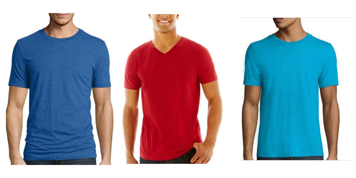 JCPenney Arizona Men’s V-Neck or Crewneck T-Shirts $3.32 (Reg. $12 ...